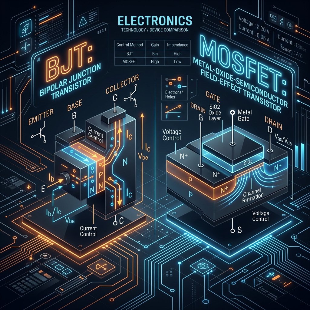 BJT vs MOSFET: The Electromechanical Power Switch Shootout