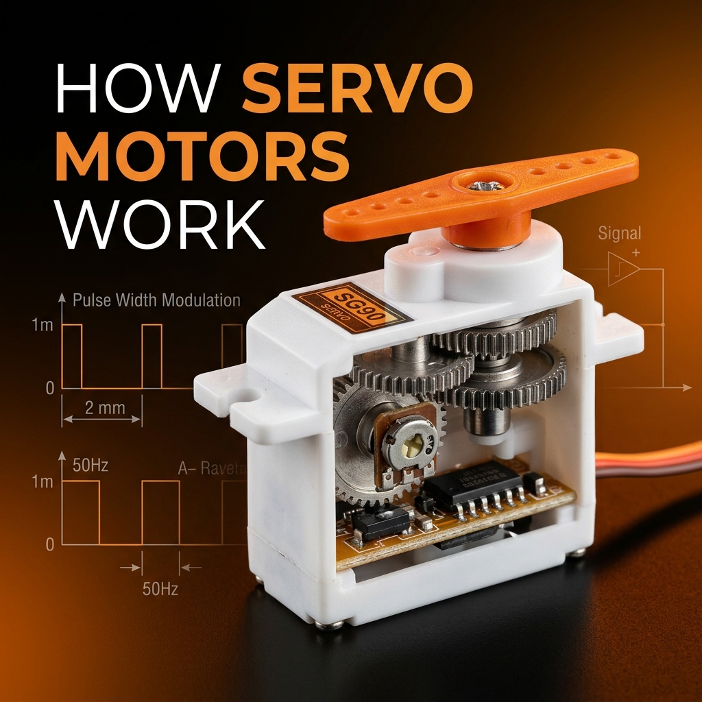 How Servo Motors Work: PWM Signal, Internal Gears & Arduino Control