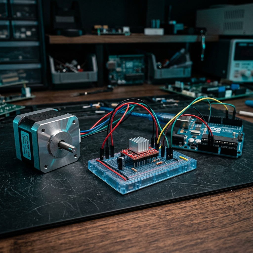 How Stepper Motors Work: Steps, Microstepping & A4988 Driver