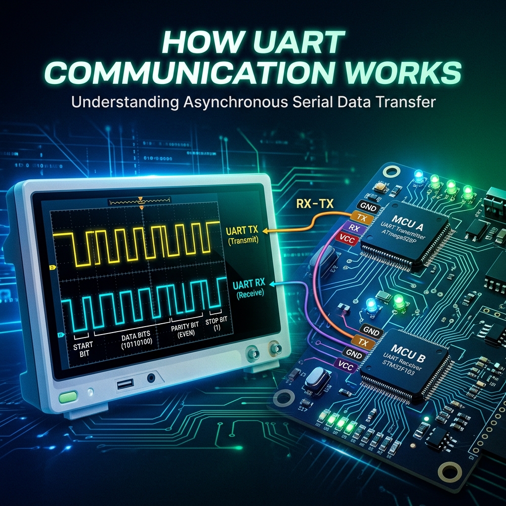 How UART Communication Works: Baud Rate, Framing & Arduino Serial