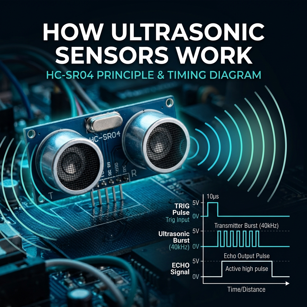 How Ultrasonic Sensors Work: HC-SR04, Timing & Arduino Distance Sensing